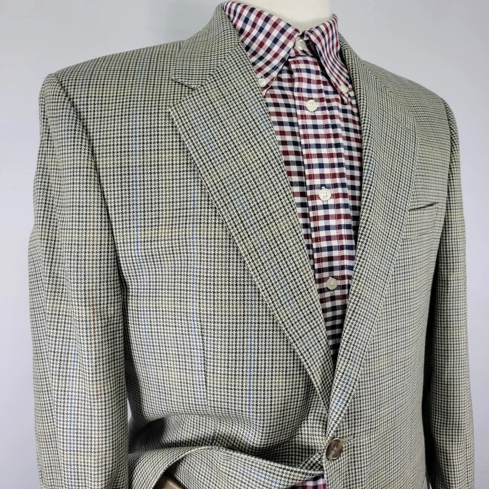 Lauren Ralph lauren Men's Sport Coat Blazer Two Button Multi-color Silk Wool 41L